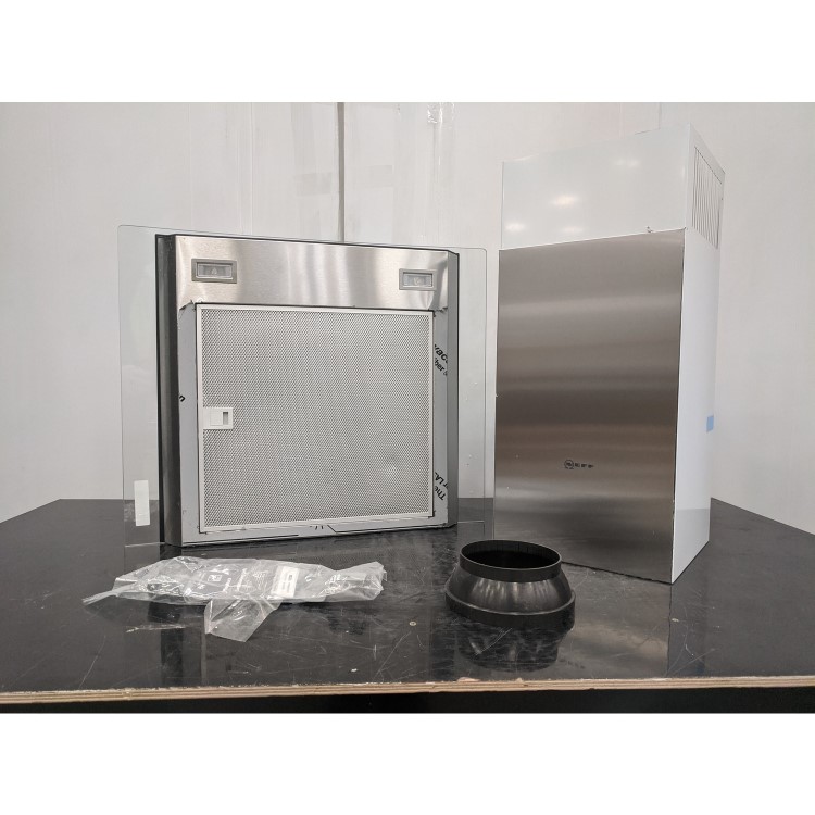 Refurbished Neff N50 D64AFM1N0B 60cm Curved Glass Touch Control Chimney Cooker Hood Stainless Steel