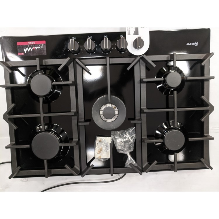 Refurbished Neff N70 T27DS59S0 75cm 5 Burner Gas Hob Black