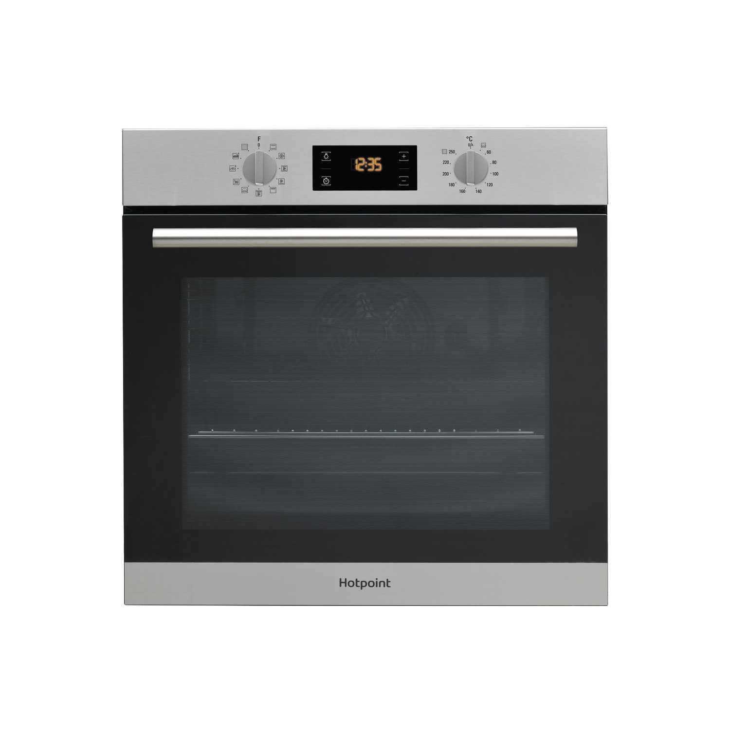 Hotpoint Electric Fan Single Oven with Pyrolytic Cleaning - Stainless Steel