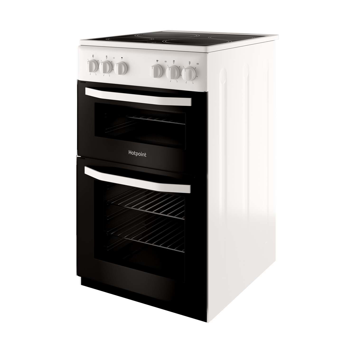 Hotpoint HD5V92KCW 50cm Double Cavity Electric Cooker White BuyItDirect.ie