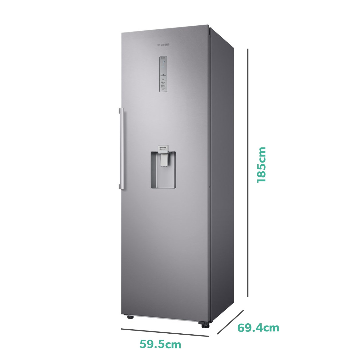 Samsung 380 Litre Freestanding Fridge With Power Cool Metal Graphite