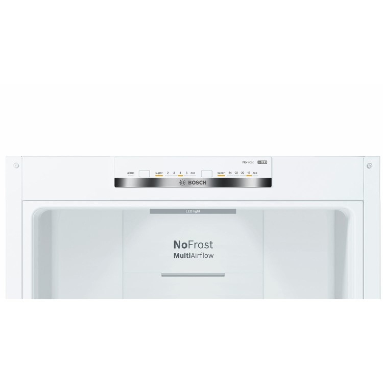 Refurbished Bosch Serie 4 KGN39VLEAG Freestanding 366 Litre 70/30 Fridge Freezer Stainless Steel