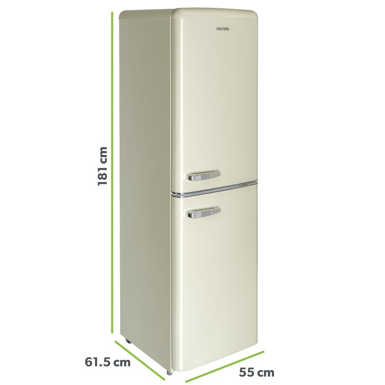 electriQ 246 Litre 50/50  Freestanding Fridge Freezer - Cream