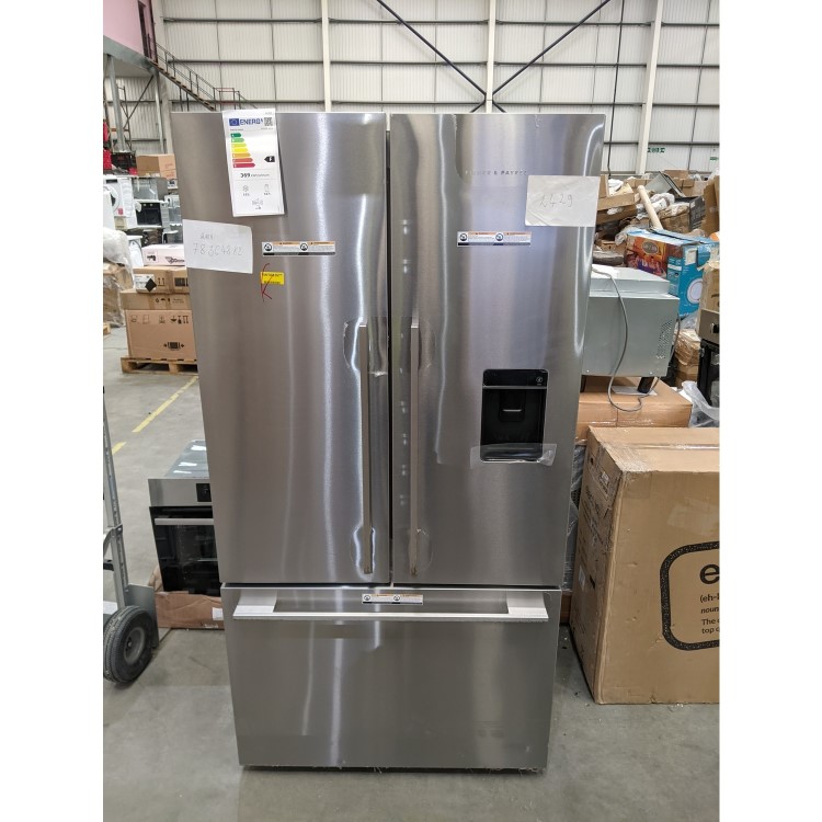 Refurbished Fisher & Paykel RF540ADUX5 Freestanding 569 Litre Frost Free American Fridge Freezer Stainless Steel