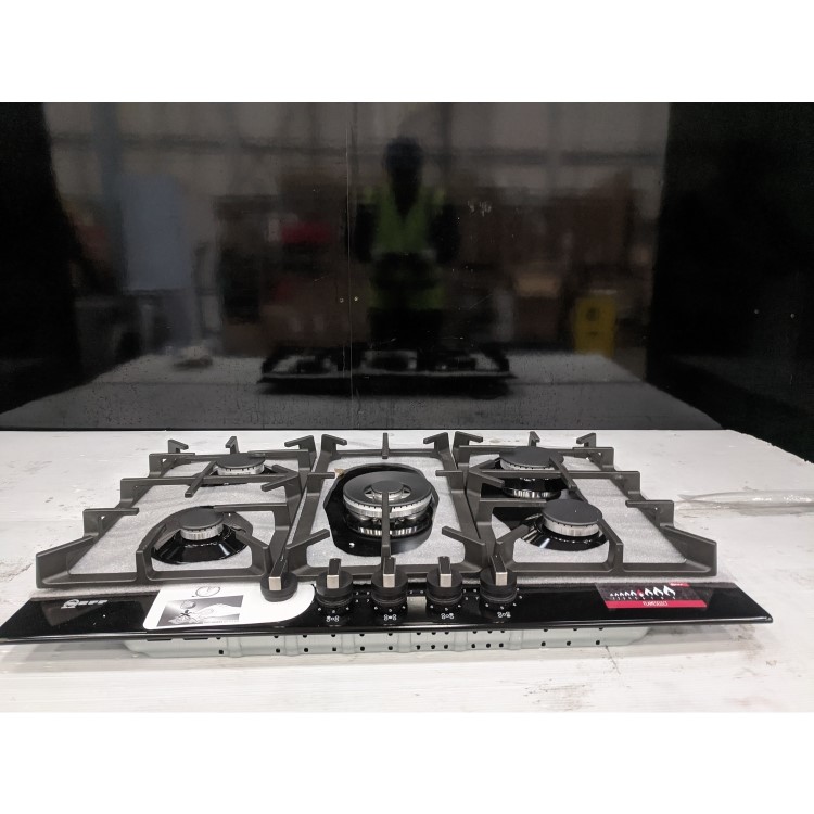Refurbished Neff N70 T27DS59S0 75cm 5 Burner Gas Hob Black With Cast Iron Pan Stands