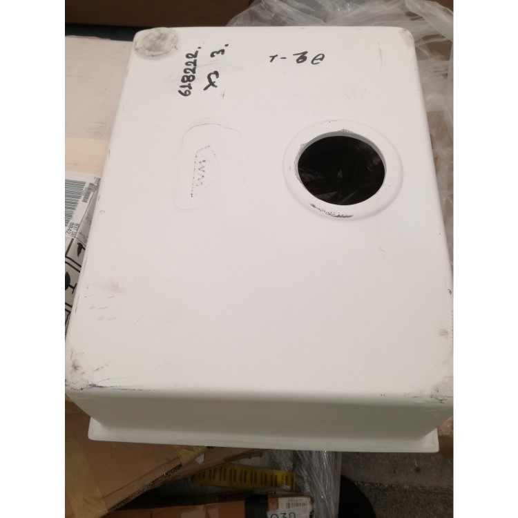 GRADE A2 - Enza Madison Single Bowl Undermount White Granite Composite Kitchen Sink