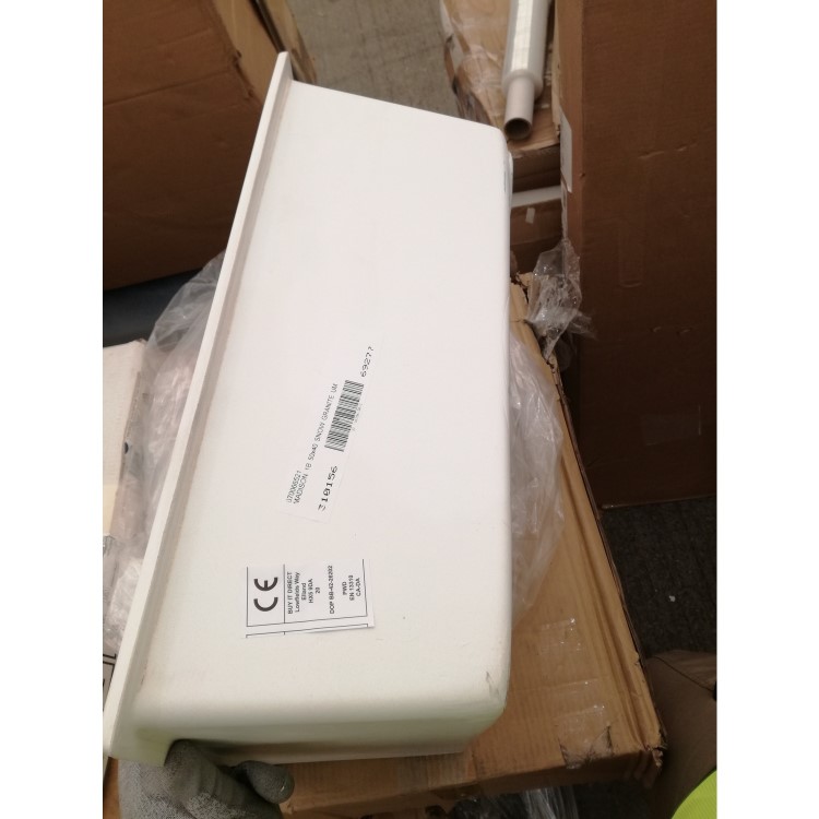 GRADE A2 - Enza Madison Single Bowl Undermount White Granite Composite Kitchen Sink