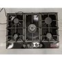 Refurbished Neff N70 T27DS59S0 75cm 5 Burner Gas Hob Black With Cast Iron Pan Stands