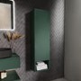 GRADE A1 - Green Wall Mounted Tall Bathroom Cabinet 350mm - Lugo