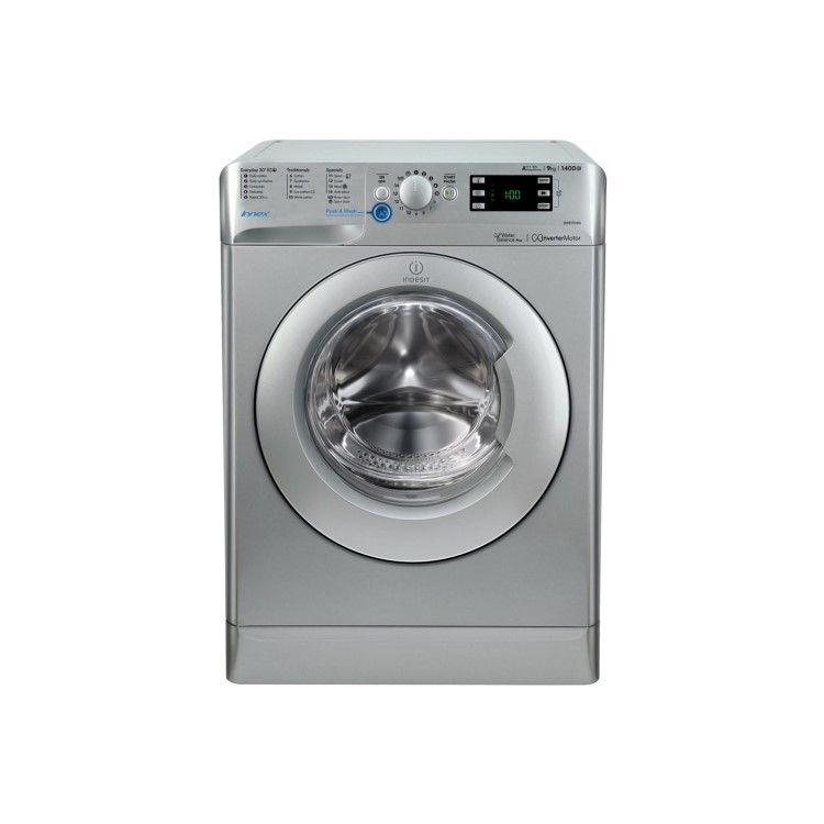 Refurbished Indesit BWE91484XSUKN Freestanding 9KG 1400 Spin Washing Machine Silver