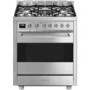 Refurbished Smeg Symphony C7GPX9 70cm Dual Fuel Range Cooker Stainless Steel