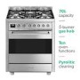 Refurbished Smeg Symphony C7GPX9 70cm Dual Fuel Range Cooker Stainless Steel