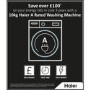 Haier i-Pro Series 7 8kg Freestanding Washing Machine - Graphite