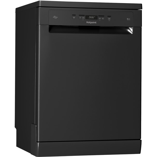 Hotpoint Extra 14 Place Settings Freestanding Dishwasher - Black
