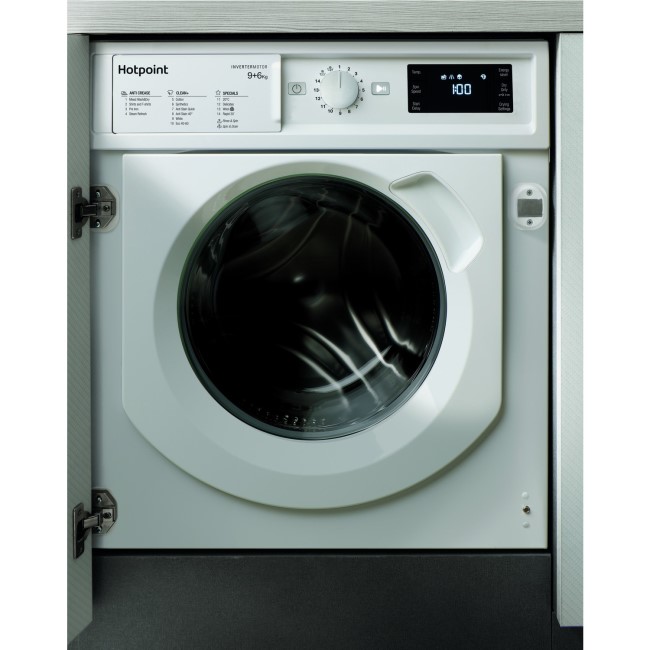 Hotpoint 9kg Wash 6kg Dry Integrated Washer Dryer With Quiet Inverter Motor