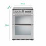 Stoves Sterling 600DF 60cm Dual Fuel Mini Range Cooker - Stainless Steel