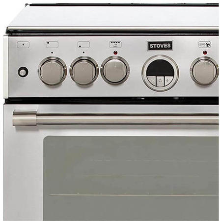 Stoves Sterling 600DF 60cm Dual Fuel Mini Range Cooker - Stainless Steel