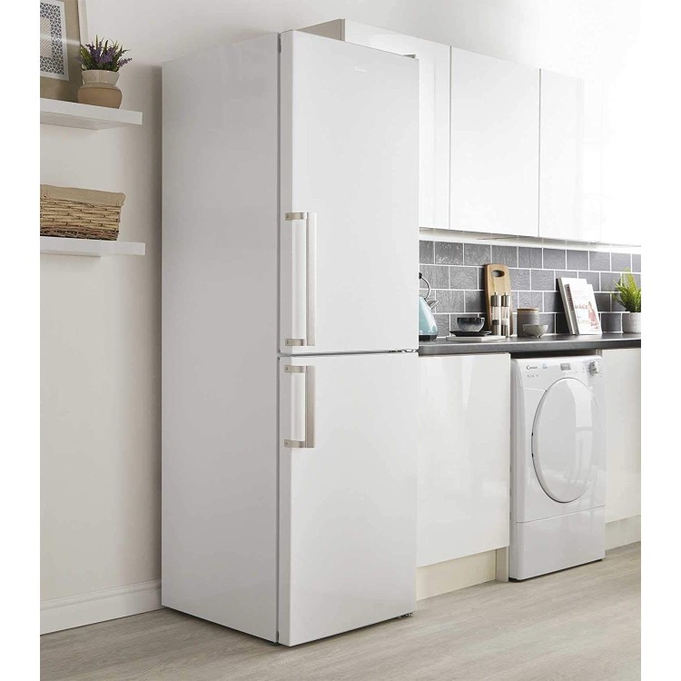 Refurbished Candy CVNB6182WH5KN Freestanding 313 Litre 50/50 Fridge Freezer White