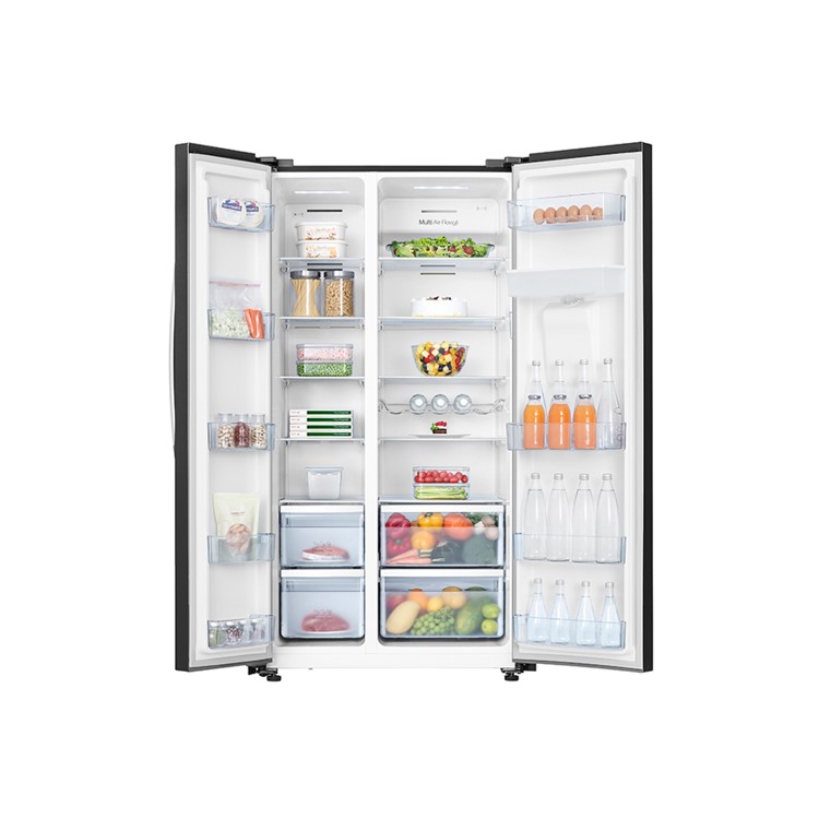 Hisense 578 Litre Side-By-Side American Fridge Freezer - Black