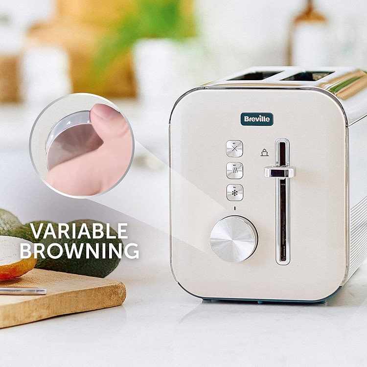 Breville High Gloss 2 Slice Toaster - Cream