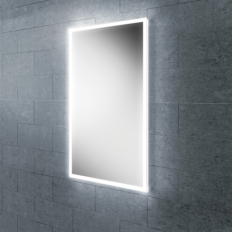 GRADE A1 - Rectangular LED Bathroom Mirror with Demister 450 x 800mm- HiB Globe 45