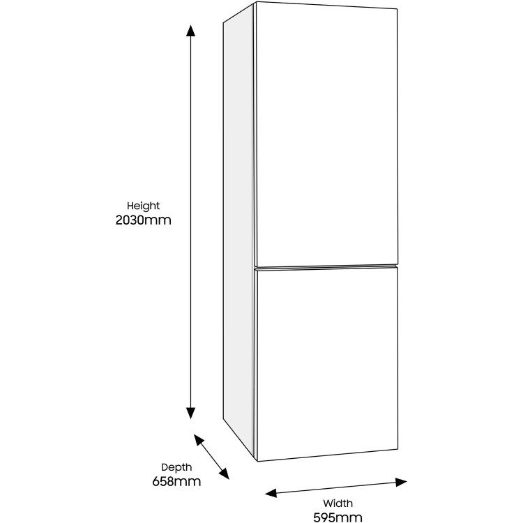 Refurbished Samsung RB38T605DB1/EU Freestanding 400 Litre 70/30 Fridge Freezer Black