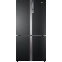 Refurbished Haier HTF610DSN7 Freestanding 610 Litre 70/30 American Fridge Freezer Black