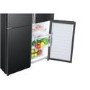 Refurbished Haier HTF610DSN7 Freestanding 610 Litre 70/30 American Fridge Freezer Black