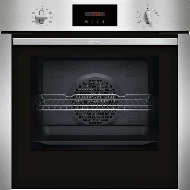 Neff N30 Slide & Hide Self Cleaning Electric Fan Single Oven - Stainless Steel