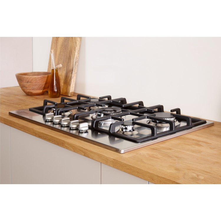 Refurbished Indesit THP751WIX 75cm 5 Burner Gas Hob Stainless Steel