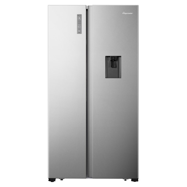 Fridgemaster 519 Litre Side-By-Side American Fridge Freezer With Multiflow  - Silver