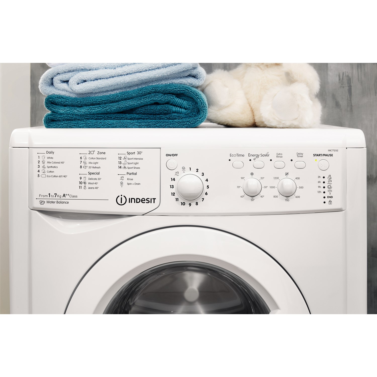 Indesit EcoTime 7kg 1200rpm Freestanding Washing Machine - White ...