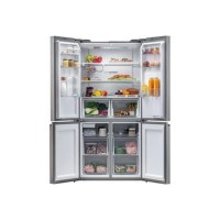 Refurbished Haier HTF-520IP7 Freestanding 525 Litre Fridge Freezer Silver