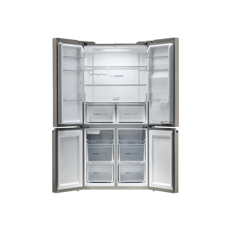 Refurbished Haier HTF-520IP7 Freestanding 525 Litre Fridge Freezer Silver