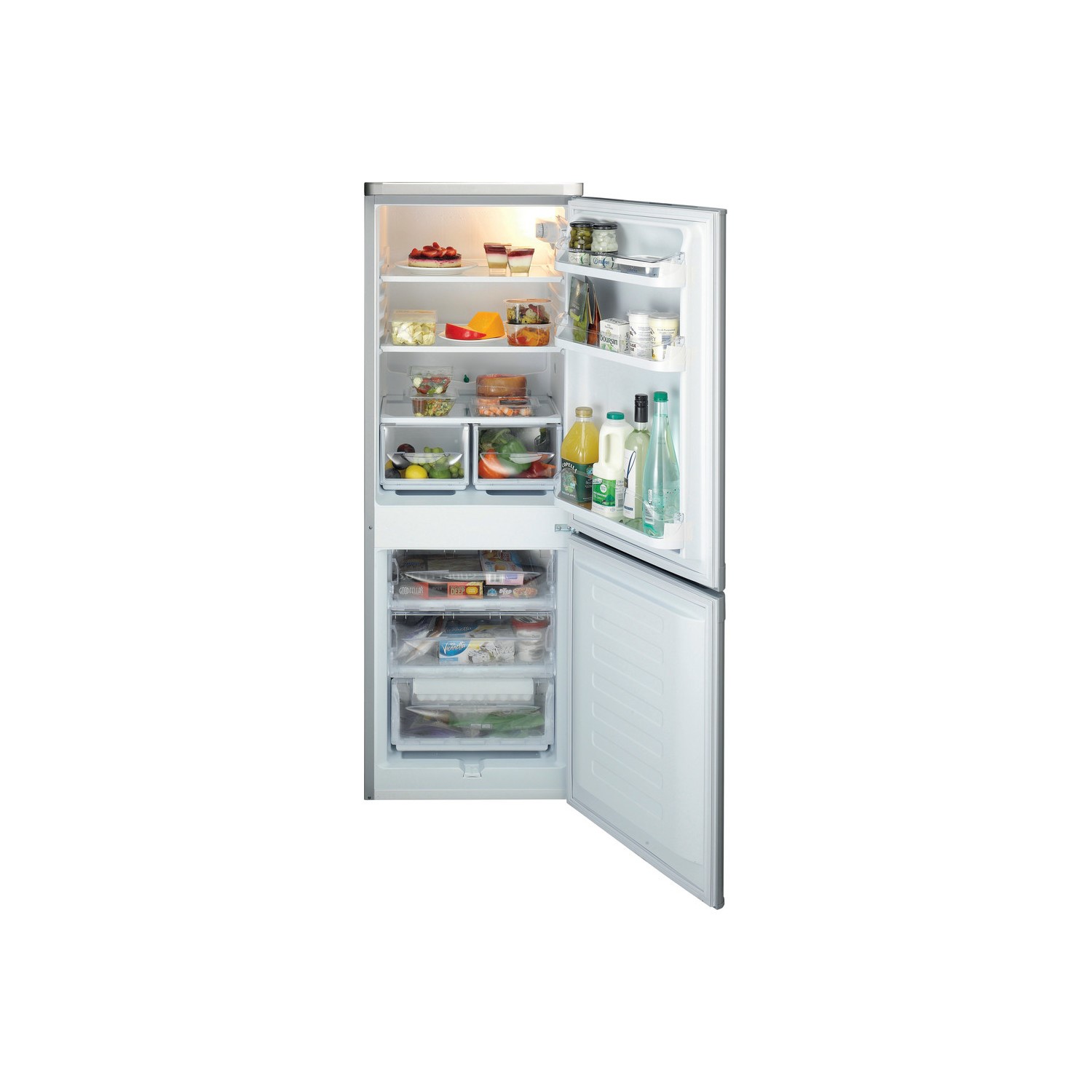 Refurbished Indesit IBD5515S1 Freestanding 208 Litre 60/40 Fridge Freezer Silver BuyItDirect.ie