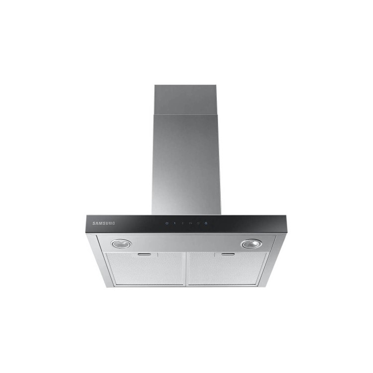 Refurbished Samsung NK24M5070BS 60cm Slimline Chimney Cooker Hood Stainless Steel With Black Glass