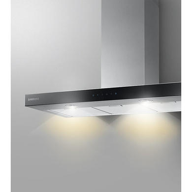 Refurbished Samsung NK24M5070BS 60cm Slimline Chimney Cooker Hood Stainless Steel With Black Glass
