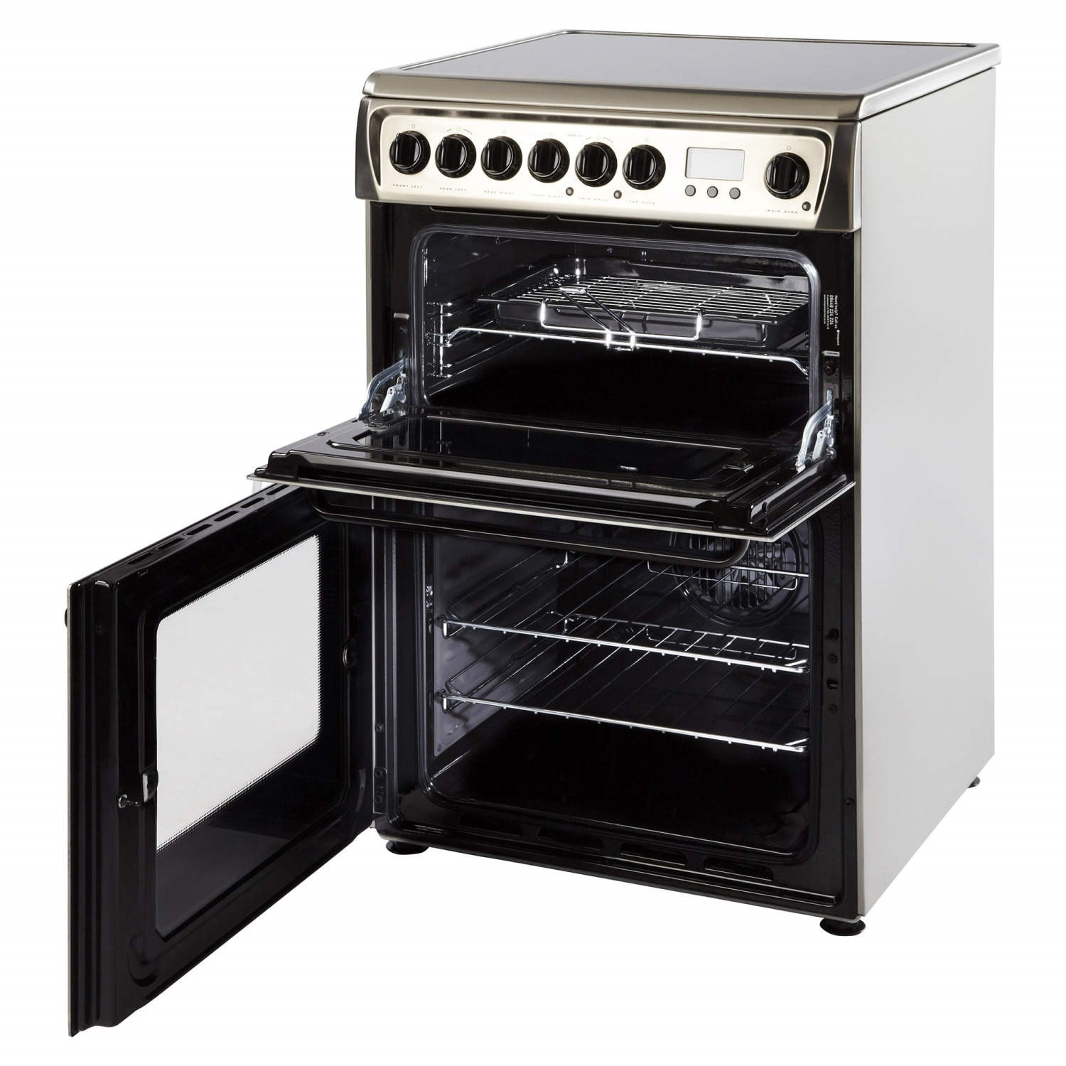Hotpoint 60cm Double Oven Electric Cooker Stainless Steel Page 1 BuyItDirect.ie