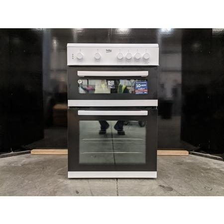 Refurbished Beko KDC611W 60cm Double Oven Electric Cooker White