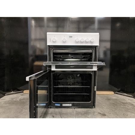 Refurbished Beko KDC611W 60cm Double Oven Electric Cooker White