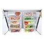 Refurbished Haier Cube Series HTF-610DSN7 Freestanding 610 Litre 70/30 Frost Free American Fridge Freezer Black Stainless Stee;