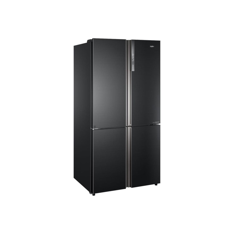 Refurbished Haier HTF-610DSN7 Freestanding 610 Litre 70/30 American Fridge Freezer Black