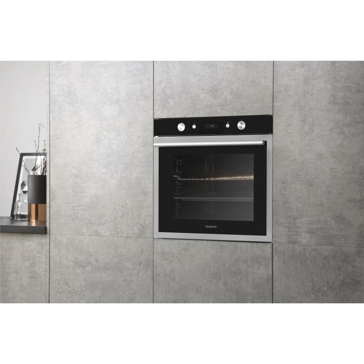 Refurbished Hotpoint SI6864SHIX 60cm Single Built In Electric Oven Stainless Steel