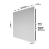 Rectangular LED Heated Bathroom Mirror with Bluetooth &amp; Shaver Socket 1200 x 800mm - Divine