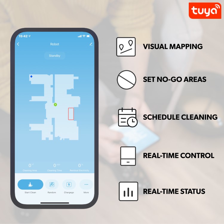 Refurbished electriQ MIMO Robot Vacuum Cleaner 4000Pa Suction LDS Laser navigation and Auto Empty Dock