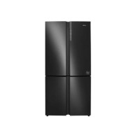 Refurbished Haier Cube Series HTF-610DSN7 Freestanding 610 Litre 70/30 Frost Free American Fridge Freezer Black Stainless Stee;
