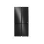 Refurbished Haier Cube Series HTF-610DSN7 Freestanding 610 Litre 70/30 Frost Free American Fridge Freezer Black Stainless Stee;
