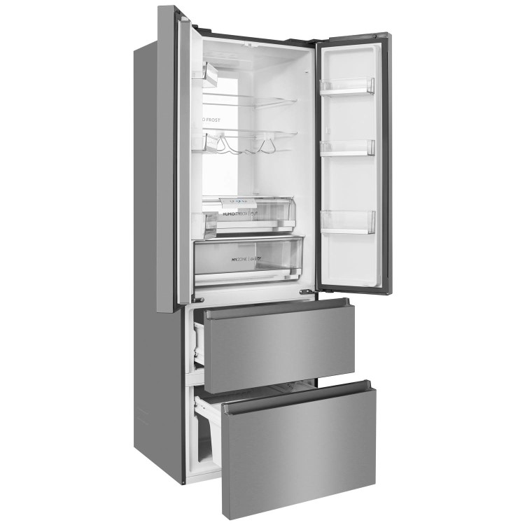 Refurbished Haier HB20FPAAA 454 Litre American Fridge Freezer Stainless steel look