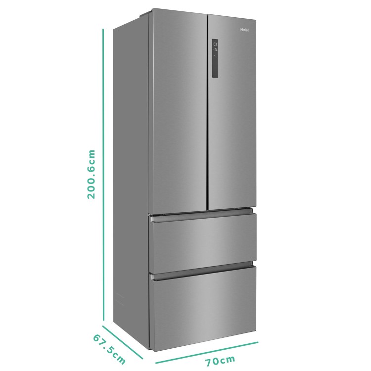 Refurbished Haier HB20FPAAA 454 Litre American Fridge Freezer Stainless Steel Look