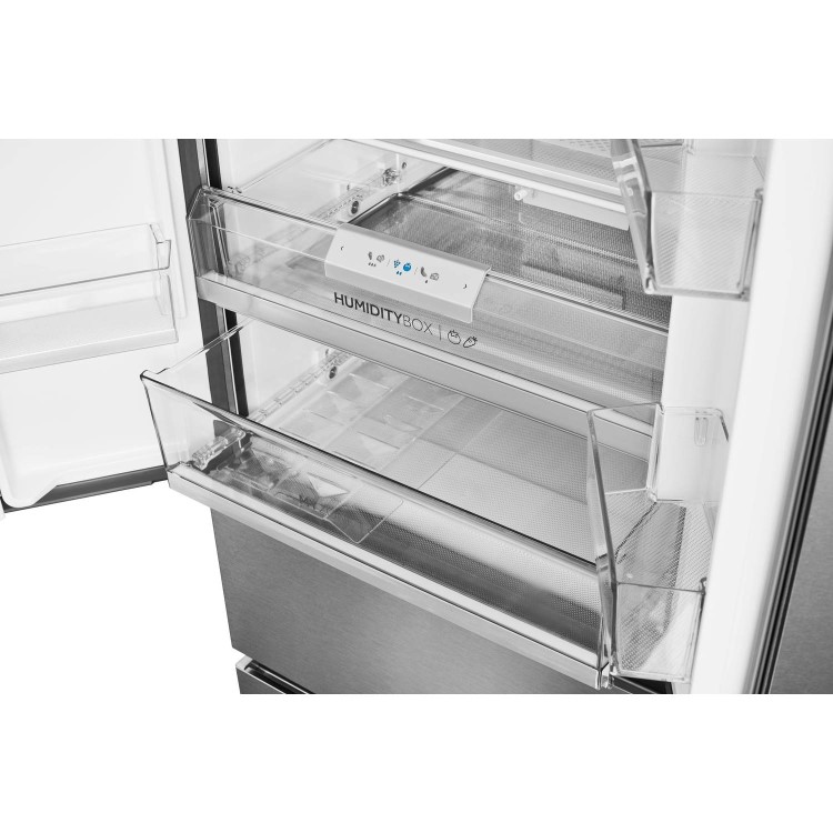 Refurbished Haier HB20FPAAA 454 Litre American Fridge Freezer Stainless steel look